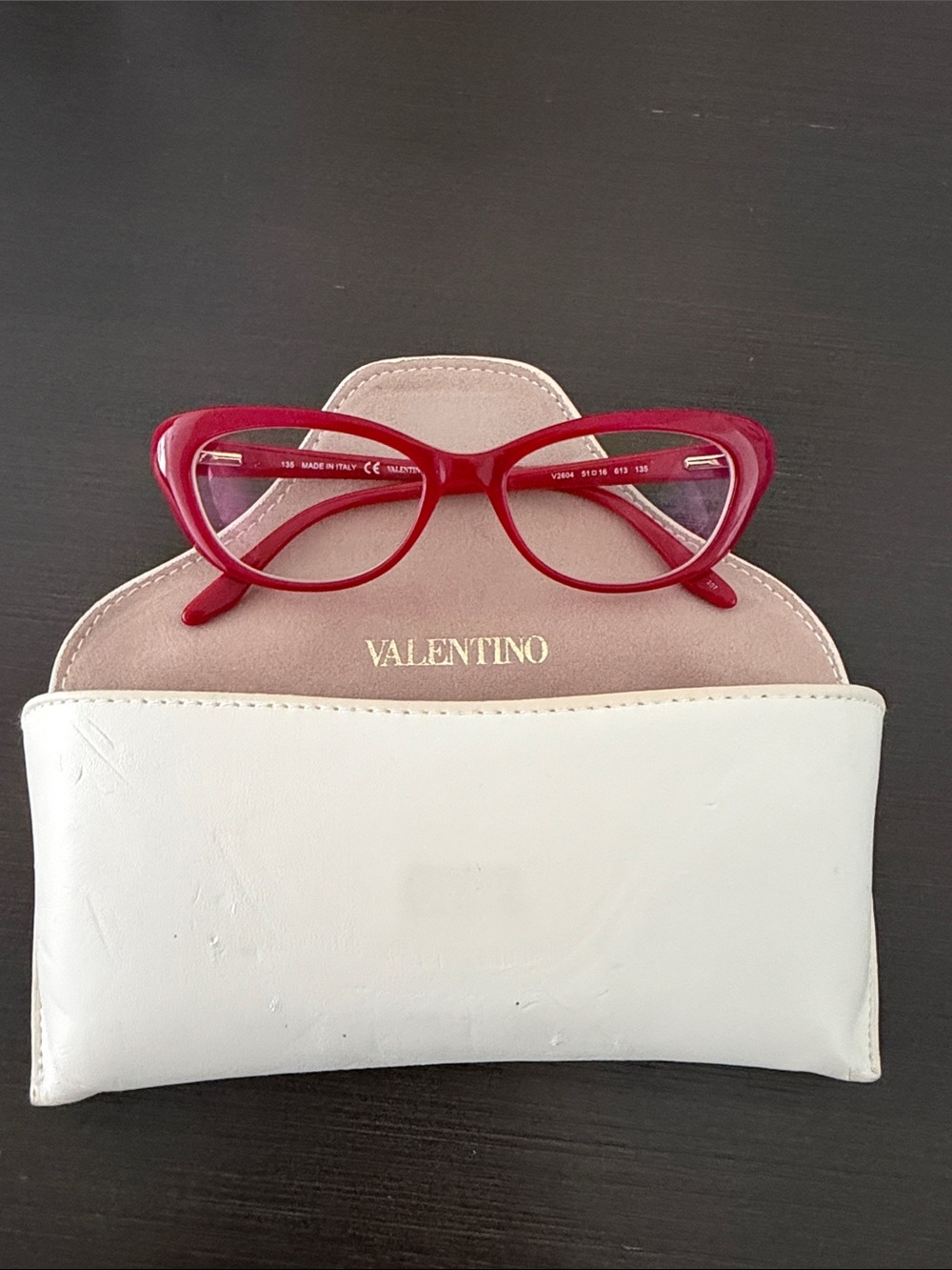 Valentino Red Cat Eye Eyeglasses Frames – Made in Italy, Excellent Condition